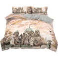 thumbnail image 1 of Urban Landscape Oil Painting Duvet Cover Set,Bedding Set for Kids and Adult, Home Decor, King Size, 1 of 4