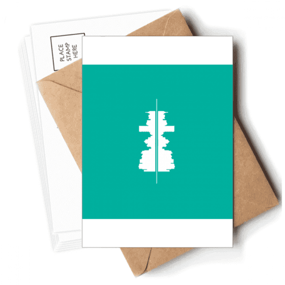 Urban Landscape Signs Symbolize Reflected Tall Buildings Postcards Envelopes Blank Note Cards Mailing