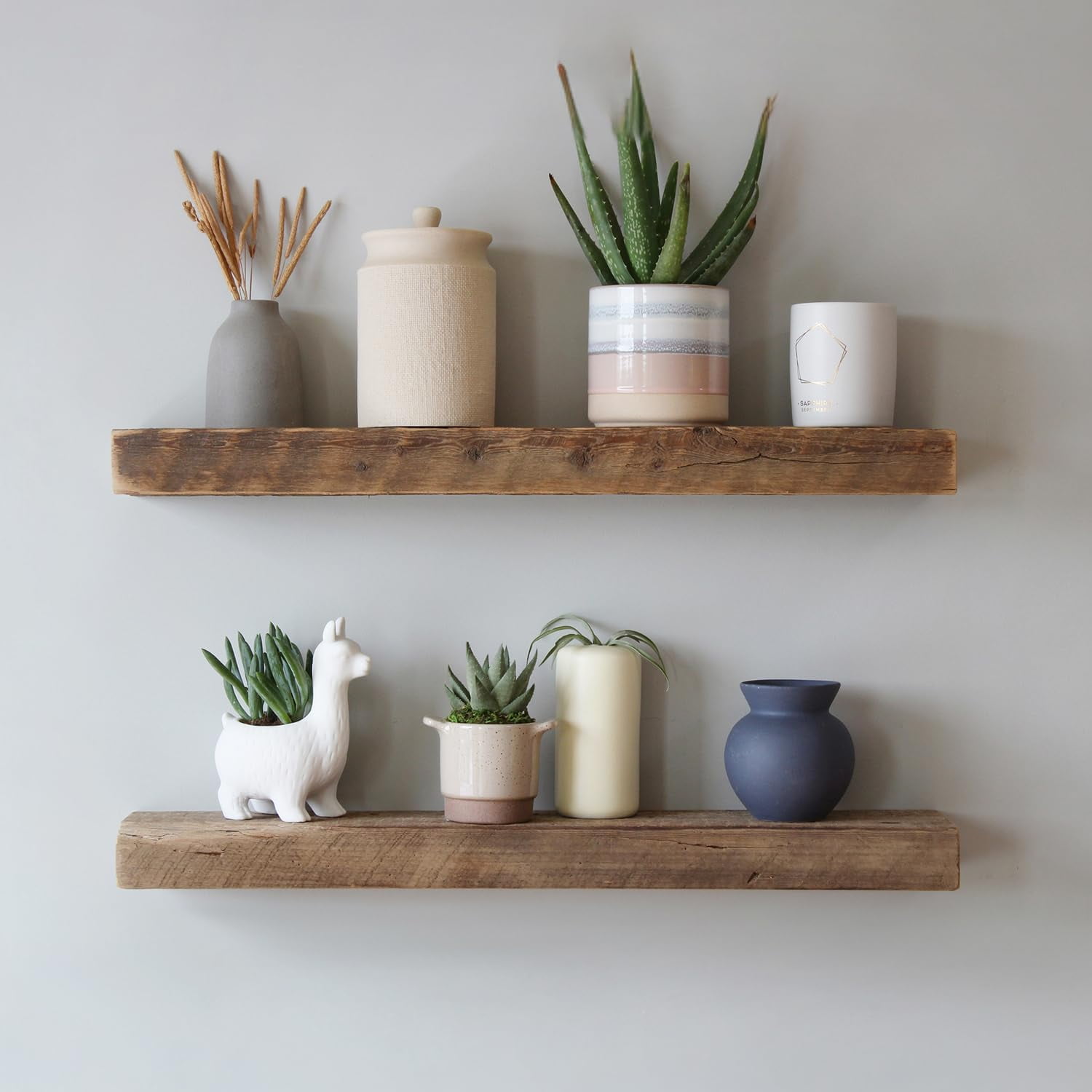 Urban Legacy Reclaimed Barnwood Planks Floating Shelves for Wall w