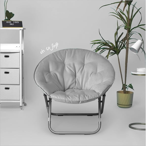 Urban Living Micromink Foldable Saucer Chair