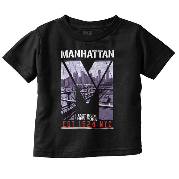 Urban Manhattan East River New York Toddler Boy Girl T Shirt Infant Toddler Brisco Brands 6M