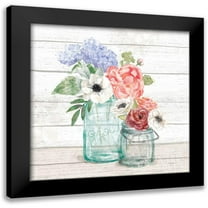 Urban, Mary 12x12 Black Modern Framed Museum Art Print Titled - Pastel Flower Market XII