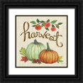 thumbnail image 1 of Urban, Mary 12x12 Black Ornate Wood Framed with Double Matting Museum Art Print Titled - Autumn Harvest IV Linen, 1 of 4