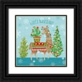 thumbnail image 1 of Urban, Mary 12x12 Black Ornate Wood Framed with Double Matting Museum Art Print Titled - Lovely Llamas Christmas X, 1 of 4