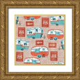 thumbnail image 1 of Urban, Mary 12x12 Gold Ornate Wood Framed with Double Matting Museum Art Print Titled - Adventure Love Pattern 06, 1 of 4