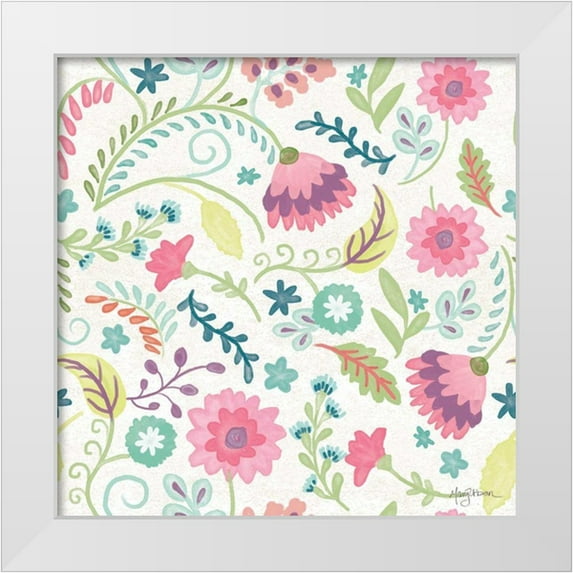 Urban, Mary 12x12 White Modern Wood Framed Museum Art Print Titled - Bohemian Cactus Step 02A