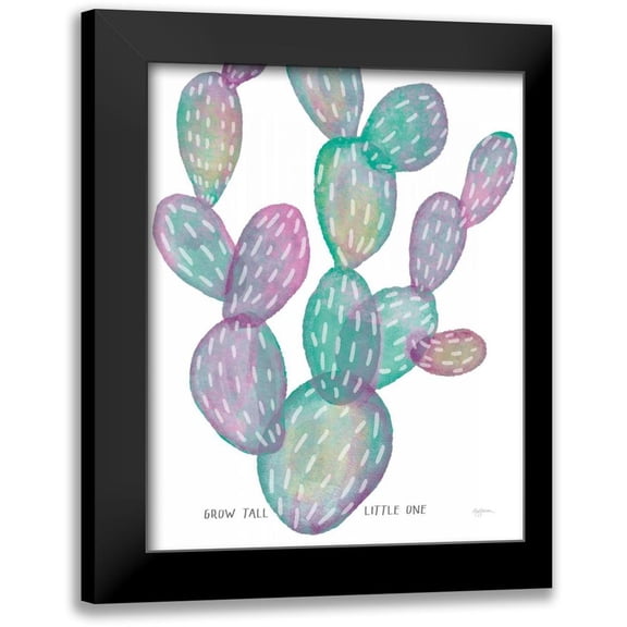 Urban, Mary 12x14 Black Modern Framed Museum Art Print Titled - Lovely Llamas Cactus Grow