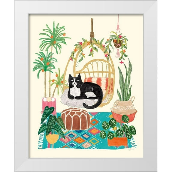 Urban, Mary 12x14 White Modern Wood Framed Museum Art Print Titled - Urban Jungle VIII Spring