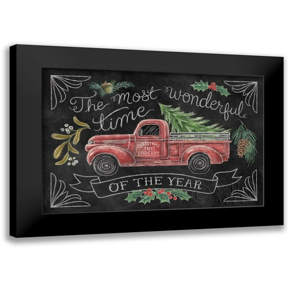 Urban, Mary 14x11 Black Modern Framed Museum Art Print Titled - Christmas Chalk V