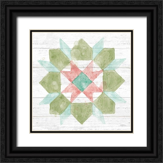 Urban, Mary 15x15 Black Ornate Wood Framed with Double Matting Museum Art Print Titled - Pastel Flower Market IX