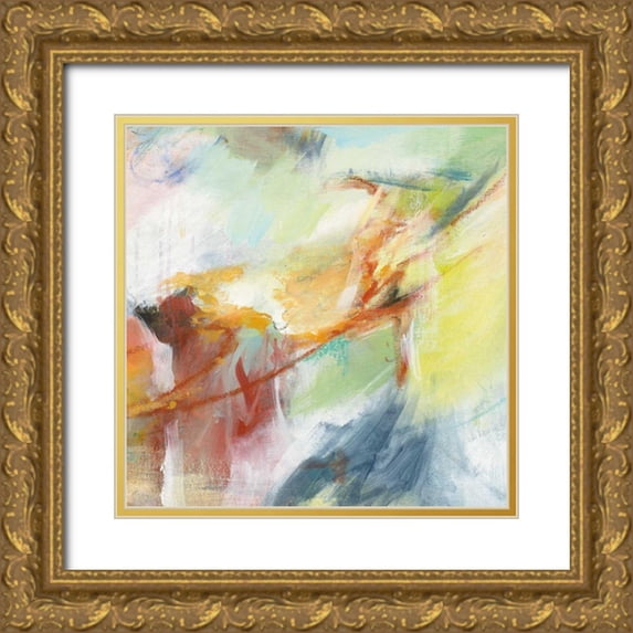 Urban, Mary 15x15 Gold Ornate Wood Framed with Double Matting Museum Art Print Titled - Possibilities III Crop