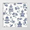 thumbnail image 1 of Urban, Mary 15x15 White Modern Wood Framed Museum Art Print Titled - Everyday Chinoiserie Pattern VIB, 1 of 4