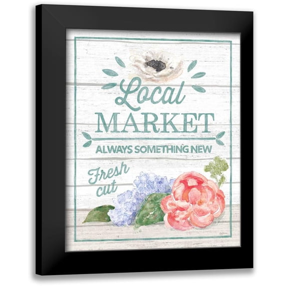 Urban, Mary 15x18 Black Modern Framed Museum Art Print Titled - Pastel Flower Market V