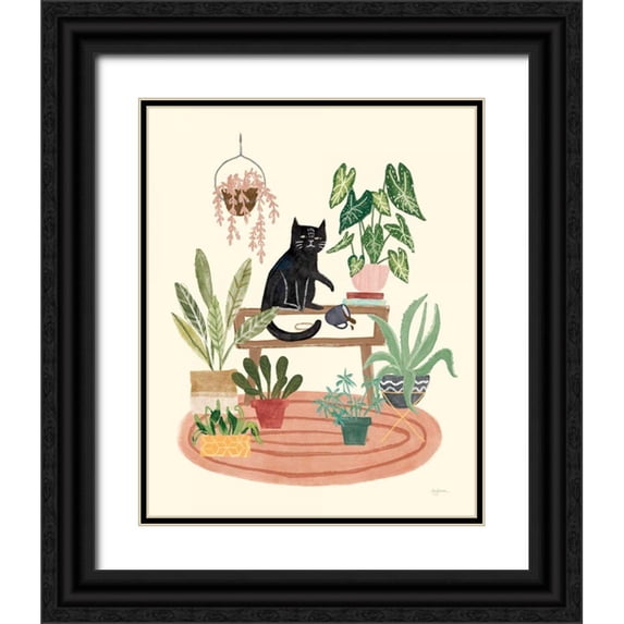 Urban, Mary 15x18 Black Ornate Wood Framed with Double Matting Museum Art Print Titled - Urban Jungle II