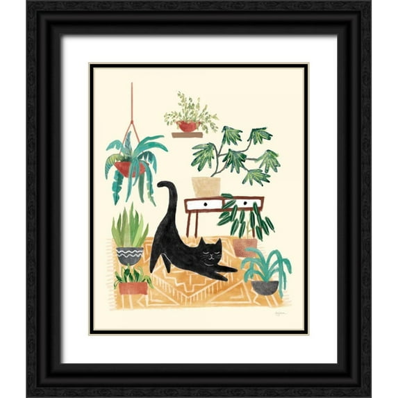 Urban, Mary 15x18 Black Ornate Wood Framed with Double Matting Museum Art Print Titled - Urban Jungle I