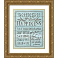 thumbnail image 1 of Urban, Mary 15x18 Gold Ornate Wood Framed with Double Matting Museum Art Print Titled - Ingredients for Life II Blue, 1 of 4