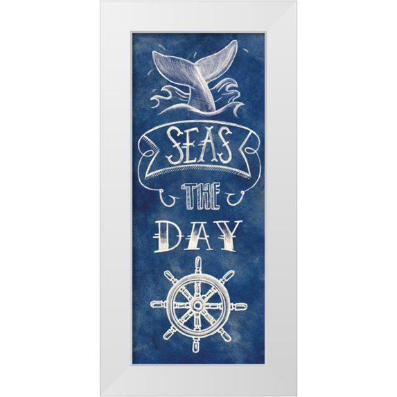 Urban, Mary 15x32 White Modern Wood Framed Museum Art Print Titled - Seas the Day