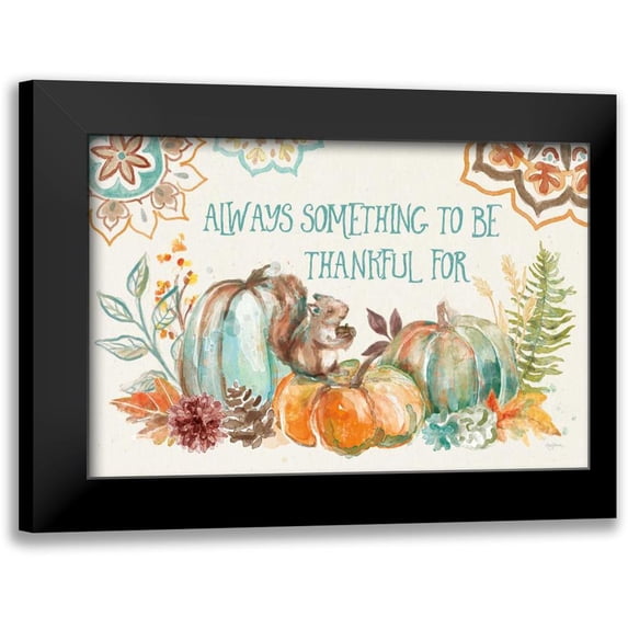 Urban, Mary 18x13 Black Modern Framed Museum Art Print Titled - Autumn Friends I