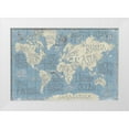 thumbnail image 1 of Urban, Mary 18x13 White Modern Wood Framed Museum Art Print Titled - Mythical Map I Blue, 1 of 4