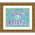thumbnail image 1 of Urban, Mary 18x15 Gold Ornate Wood Framed with Double Matting Museum Art Print Titled - Merry and Bright Aqua, 1 of 4