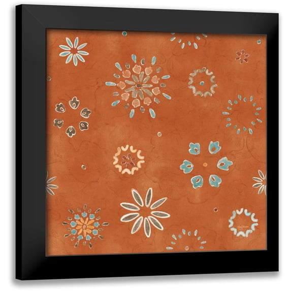 Urban, Mary 20x20 Black Modern Framed Museum Art Print Titled - Autumn Friends Pattern VIB