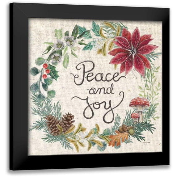 Urban, Mary 20x20 Black Modern Framed Museum Art Print Titled - Christmas Chalk IV Light