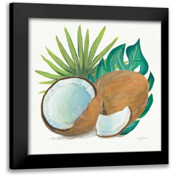 Urban, Mary 20x20 Black Modern Framed Museum Art Print Titled - Coconut Palm V