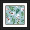 thumbnail image 1 of Urban, Mary 20x20 Black Ornate Wood Framed with Double Matting Museum Art Print Titled - Classic Snowmen Step 01D, 1 of 4