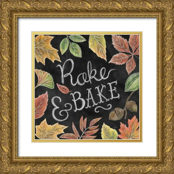 Urban, Mary 20x20 Gold Ornate Wood Framed with Double Matting Museum Art Print Titled - Harvest Chalk V