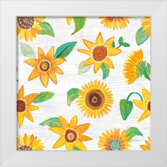 Urban, Mary 20x20 White Modern Wood Framed Museum Art Print Titled - Farm Market Pattern IIIA