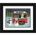 thumbnail image 1 of Urban, Mary 24x19 Black Ornate Wood Framed with Double Matting Museum Art Print Titled - Christmas on Wheels III Light, 1 of 4
