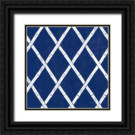 Urban, Mary 26x26 Black Ornate Wood Framed with Double Matting Museum Art Print Titled - Everyday Chinoiserie Pattern IVA