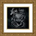 thumbnail image 1 of Urban, Mary 26x26 Gold Ornate Wood Framed with Double Matting Museum Art Print Titled - Love You a Latte  No Border, 1 of 4