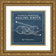 thumbnail image 1 of Urban, Mary 26x26 Gold Ornate Wood Framed with Double Matting Museum Art Print Titled - Vintage Sailing Knots VII, 1 of 4