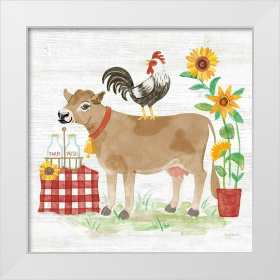 Urban, Mary 26x26 White Modern Wood Framed Museum Art Print Titled - Farm Market II
