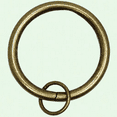 thumbnail image 1 of Urban Metal Curtain Rings with Eyelet, 1.5" Inside Diameter, Set of 14 - Antique Brass, 1 of 5