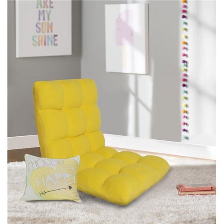 Urban Microfiber Modern Contemporary Armless Quilted Recliner Chair Case - Yellow