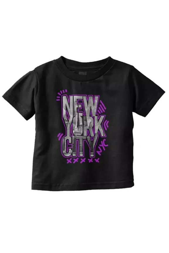 Urban New York City Sky Scraper Nyc Graffiti Toddler T Shirt TODDLER SHORT SLEEVE TEE BELLA CANVAS 3001T