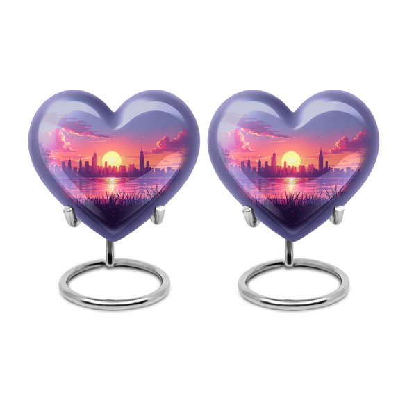 Urban Oasis - Adult Urns For Ashes - Mystic Aura Urn - Mystical Design for Unique Adult Memorials - Enigmatic Rest - 3 Inch, Set Of 2