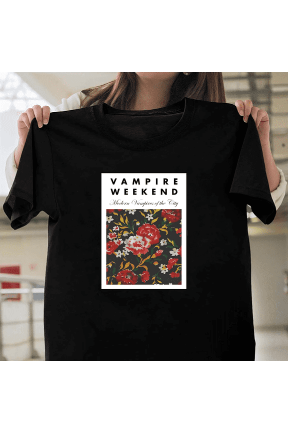 Urban Outfitters White Vampire Weekend Floral Band Music Comfort Color V51091 Unisex T-Shirt, Size Up to 5XL