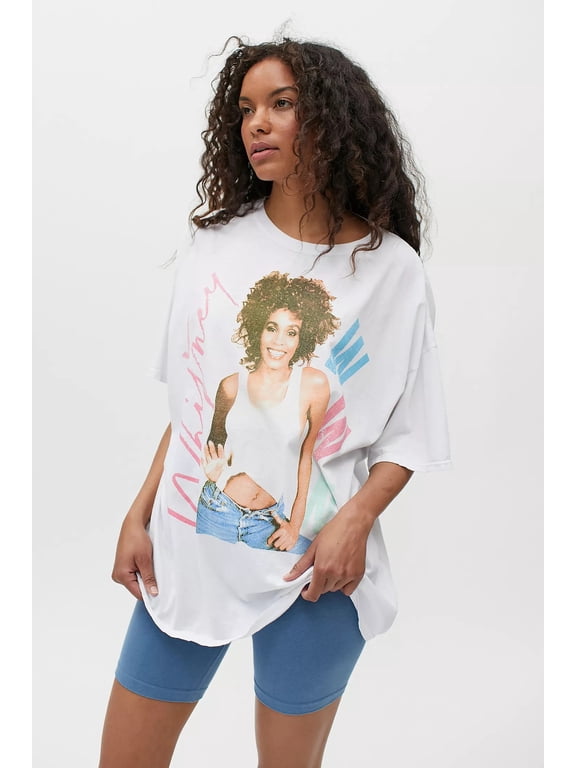 Women's Casual Whitney Houston Crew Neck T Shirt