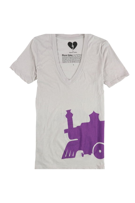 Womens Train V-Neck Muscle Tank Top, Grey, Large