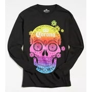 Urban Outfitters X Corona Gradient Skull Long Sleeve Tee T-Shirt Medium, Black
