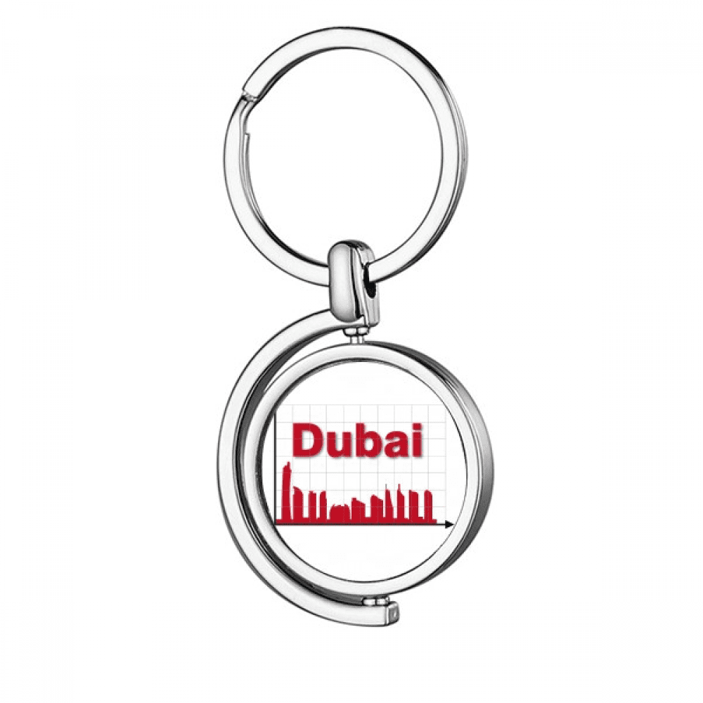 Urban Outline Axis Dubai Rotating Keychain Metal Keyring Holder