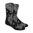 thumbnail image 1 of Urban-Peacock Leaf Republic Men's Novelty Fun Socks - Bandana - Black, 1 Pair, 1 of 1