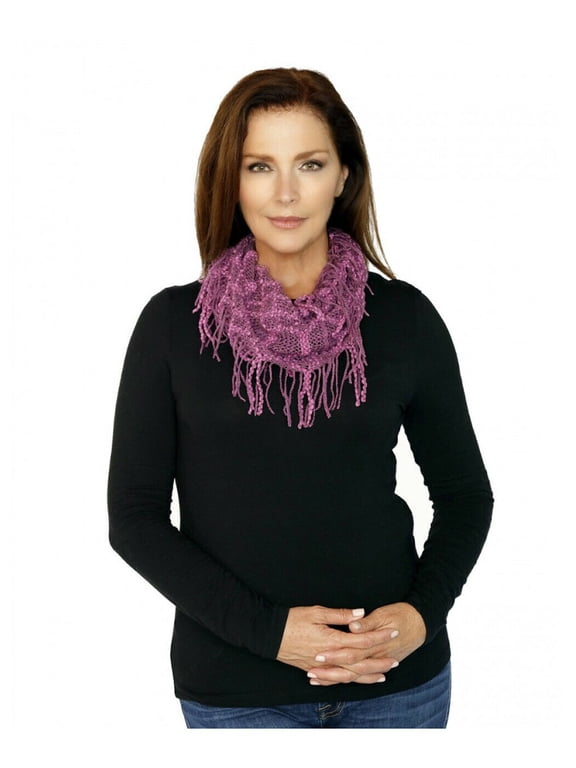 Memories Women's & Girl's Lightweight Mini Infinity Loop Fashion Collar Tube Scarf - Lavender