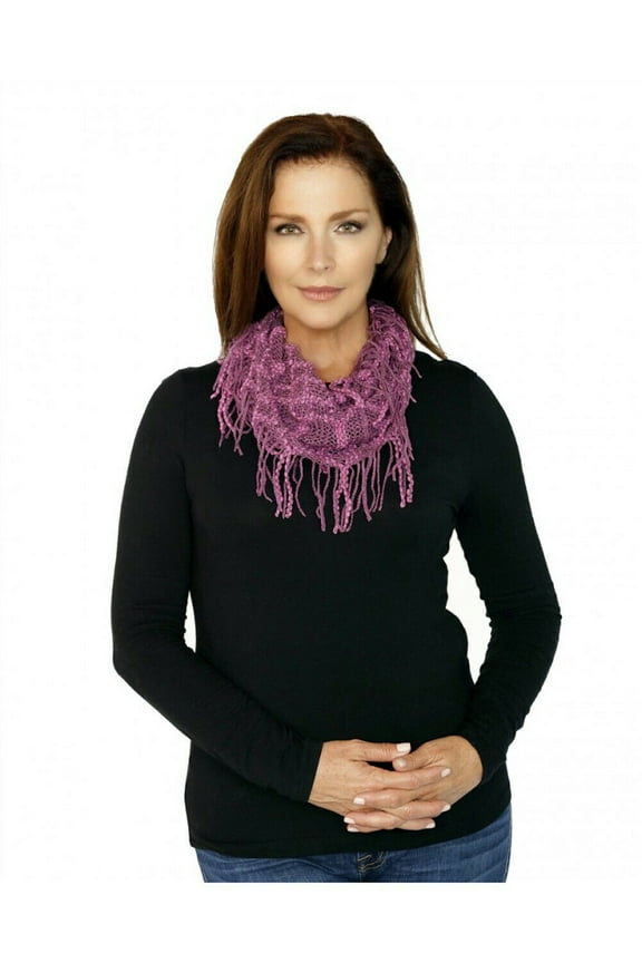 Memories Women's & Girl's Lightweight Mini Infinity Loop Fashion Collar Tube Scarf - Lavender