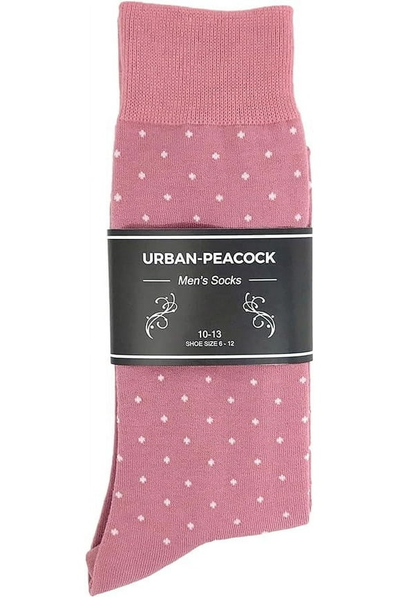 Men's Dusty Rose Polka Dot Dress and Groomsmen Socks