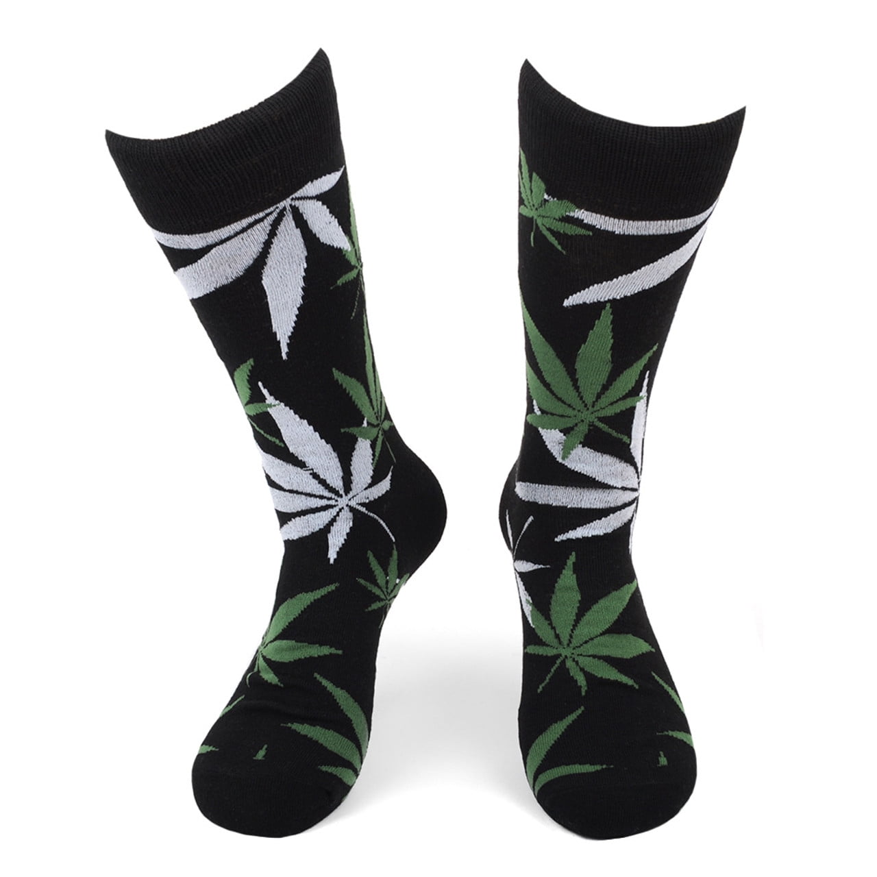 Urban-peacock Men's Novelty Fun Crew Socks for Dress or Casual - Weed Leaf - Marijuana 420 - Black, Size: 6.5 Urban-peacock Men's Novelty Fun Crew Socks for Dress or Casual - Weed Leaf - Marijuana 420 - Black, Size: 6.5