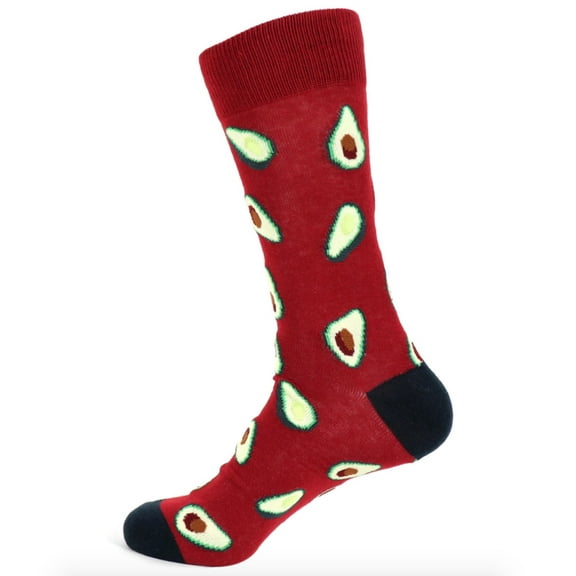 Urban-Peacock Men's Novelty Fun Socks - Avocado - 1 Pair